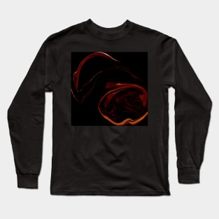 Pinot Noir - Digital Liquid Paint Swirls Long Sleeve T-Shirt